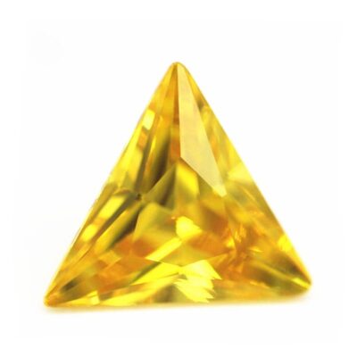 triangle cut yellow 5a cubic zirconia