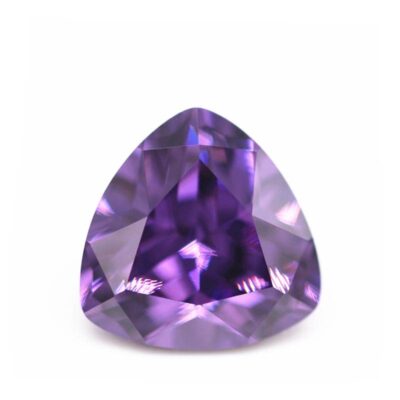 trillion cut amethyst 5a cubic zirconia