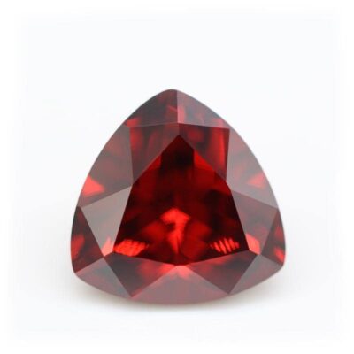 trillion cut garnet red 5a cubic zirconia