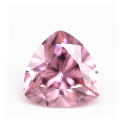 trillion cut pink 5a cubic zirconia