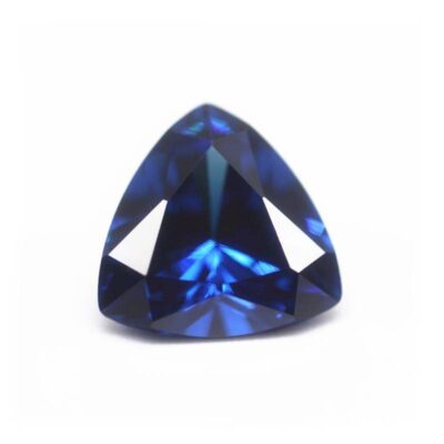 trillion cut sapphire blue 5a cubic zirconia