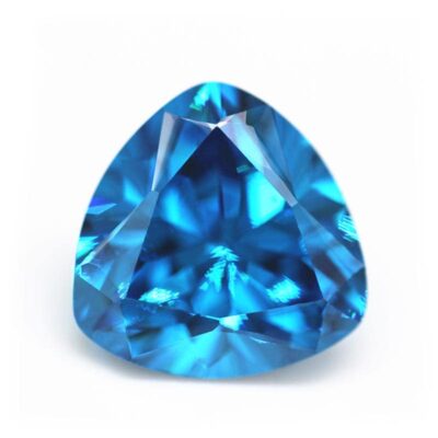 trillion cut sea blue 5a cubic zirconia