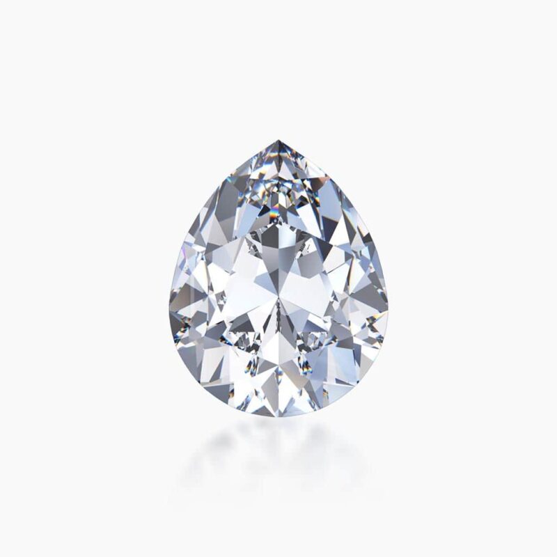 diamante cultivado en laboratorio con corte de pera