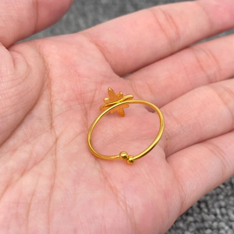 18K Gold Plated Adjustable Star Ring 6