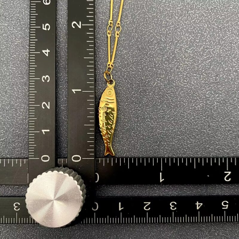 18K Gold Plated Fish Pendant Necklace 8