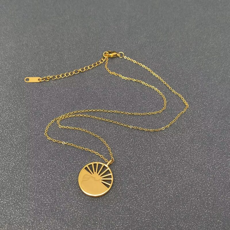 Star Sun Pendant Necklace in 18K Gold Plated 6
